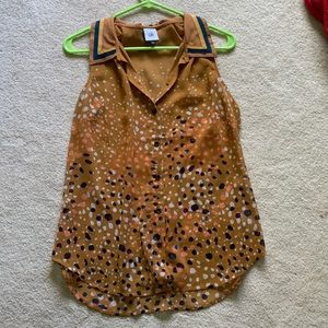 Cabi sheer sleeveless blouse